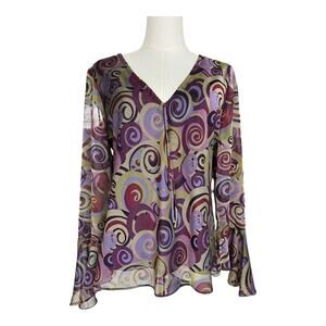 Vintage whimsy blouse flared sleeves